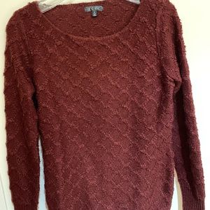 TCEC crimson red sweater
